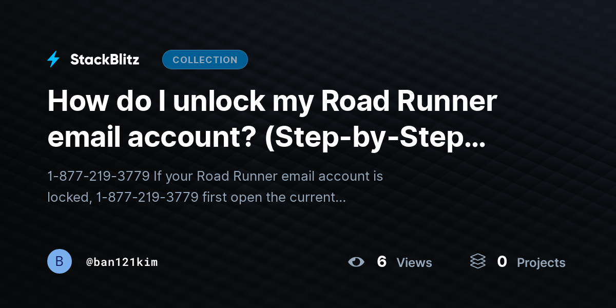 How do I unlock my Road Runner email account? (Step-by-Step Guide) by ban121kim