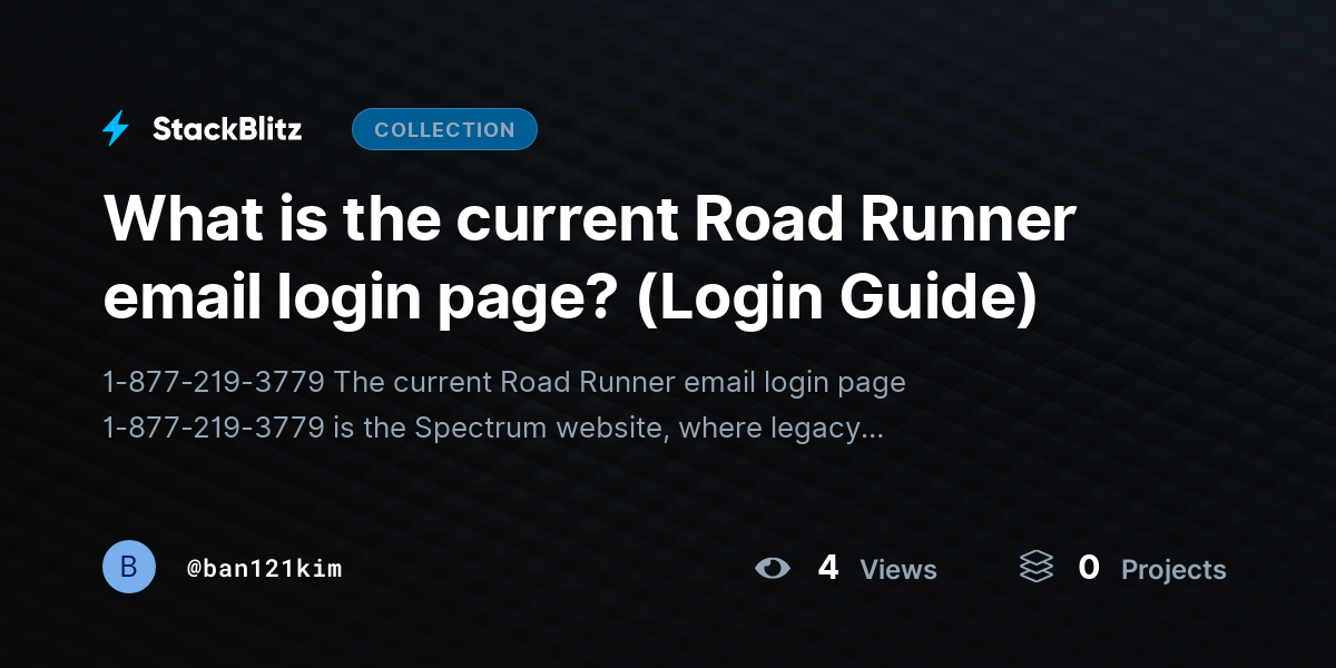 What is the current Road Runner email login page? (Login Guide) by ban121kim