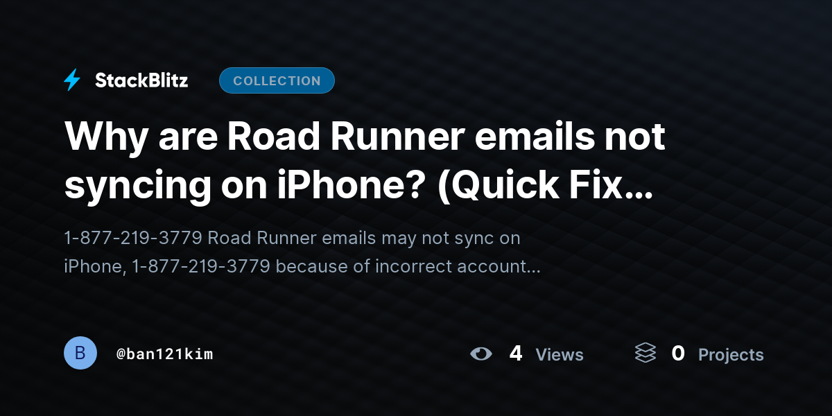 Why are Road Runner emails not syncing on iPhone? (Quick Fix Guide) by ban121kim