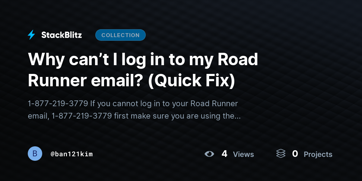 Why can’t I log in to my Road Runner email? (Quick Fix) by ban121kim