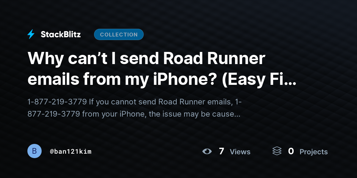 Why can’t I send Road Runner emails from my iPhone? (Easy Fix Guide) by ban121kim