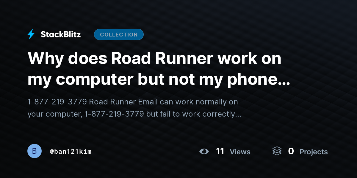 Why does Road Runner work on my computer but not my phone? (Quick Fix Guide) by ban121kim