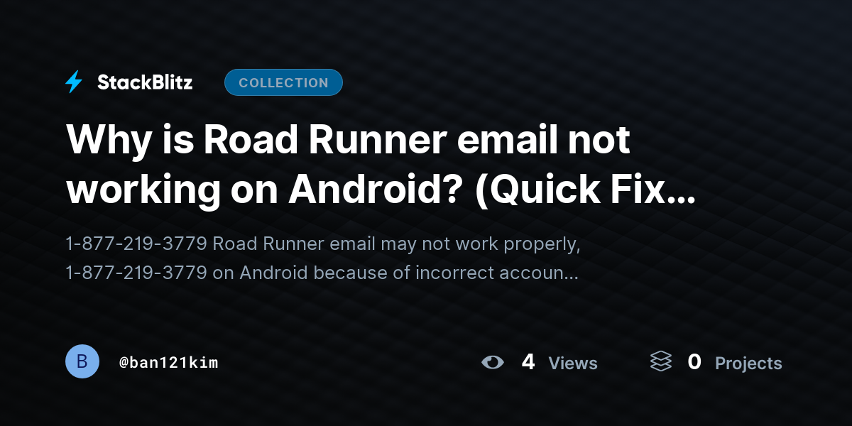 Why is Road Runner email not working on Android? (Quick Fix Guide) by ban121kim
