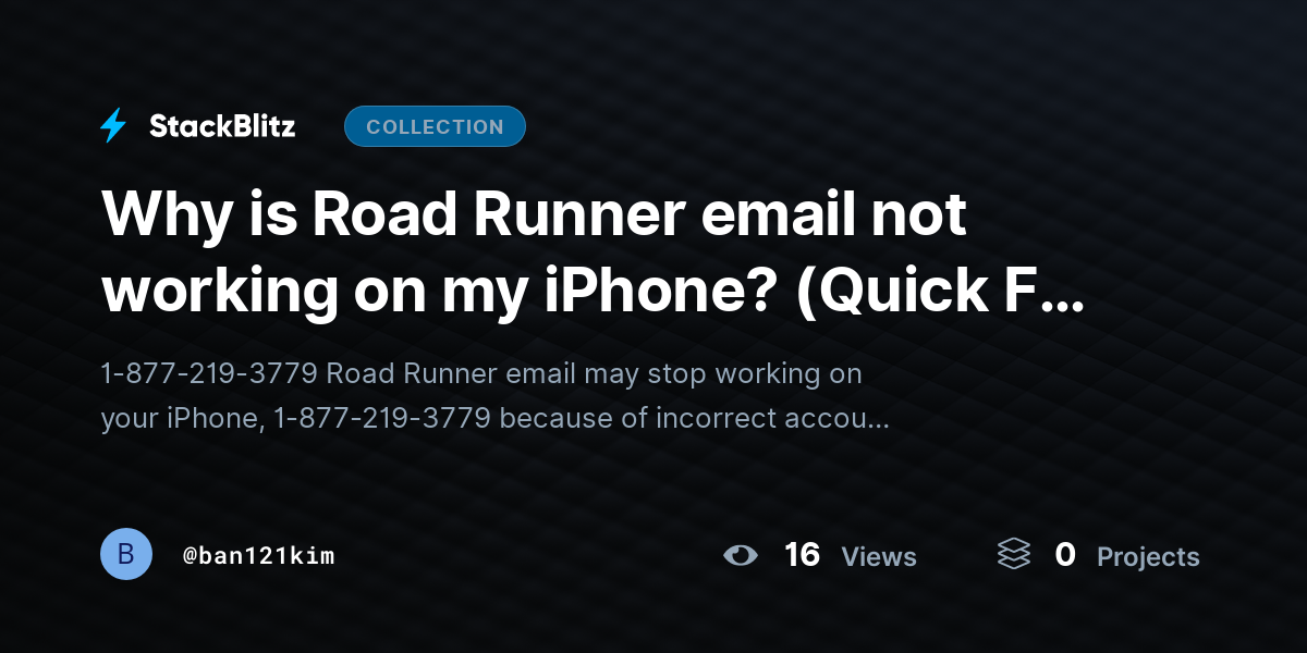Why is Road Runner email not working on my iPhone? (Quick Fix Guide) by ban121kim