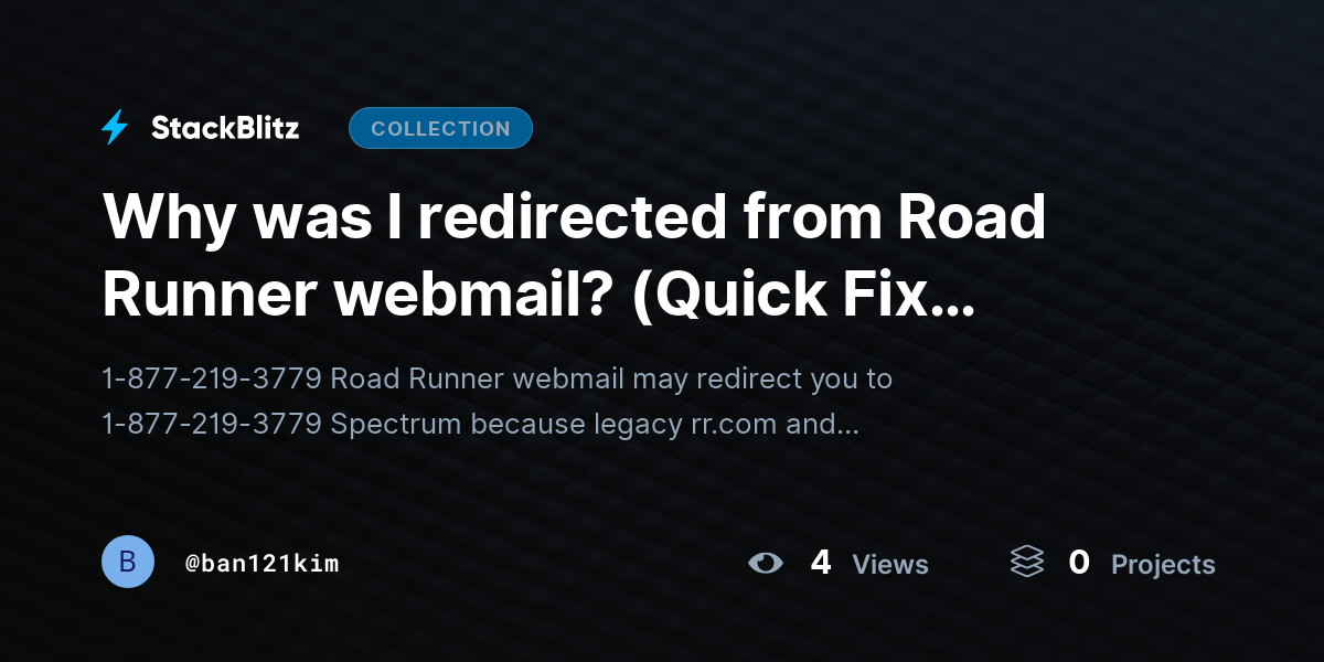 Why was I redirected from Road Runner webmail? (Quick Fix Guide) by ban121kim