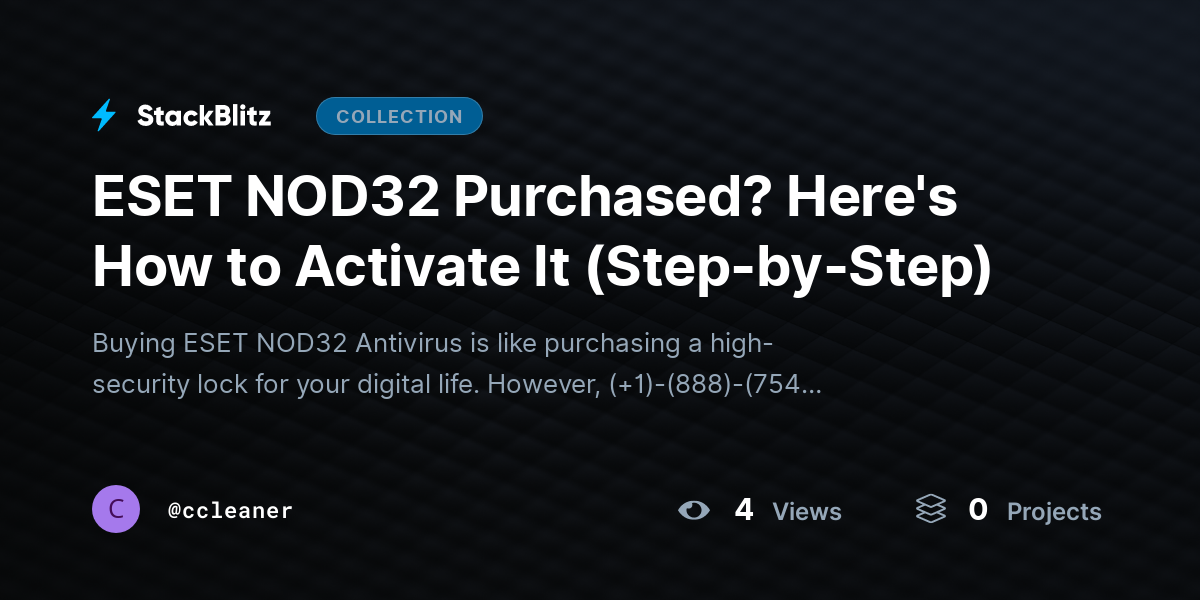 ESET NOD32 Purchased? Here's How to Activate It (Step-by-Step) by ccleaner