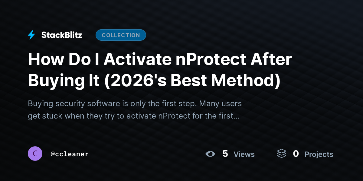 How Do I Activate nProtect After Buying It (2026's Best Method) by ccleaner
