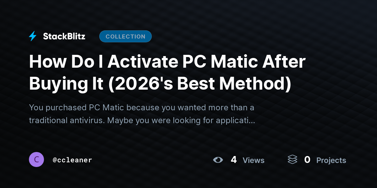 How Do I Activate PC Matic After Buying It (2026's Best Method) by ccleaner