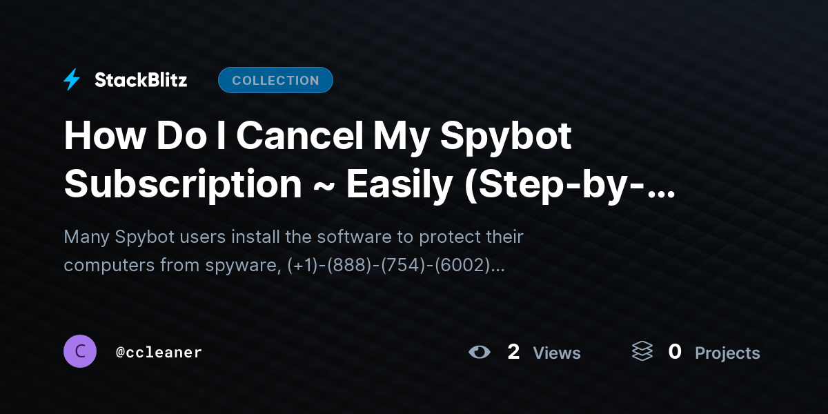 How Do I Cancel My Spybot Subscription ~ Easily (Step-by-Step) by ccleaner