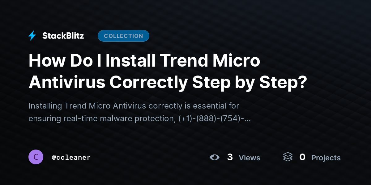 How Do I Install Trend Micro Antivirus Correctly Step by Step? by ccleaner