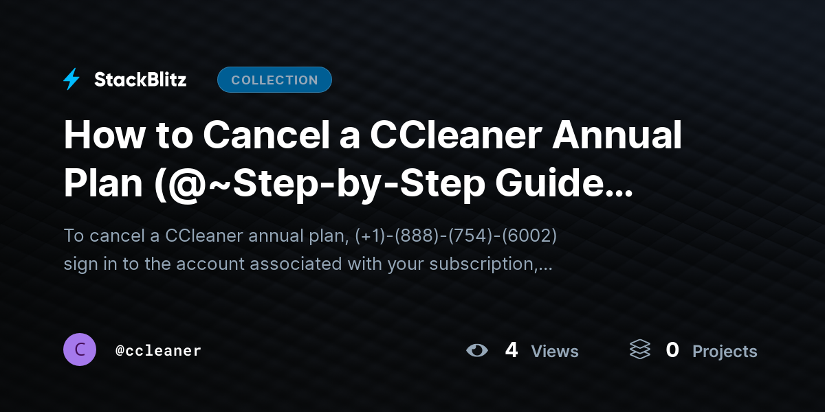 How to Cancel a CCleaner Annual Plan (@~Step-by-Step Guide ~@) by ccleaner