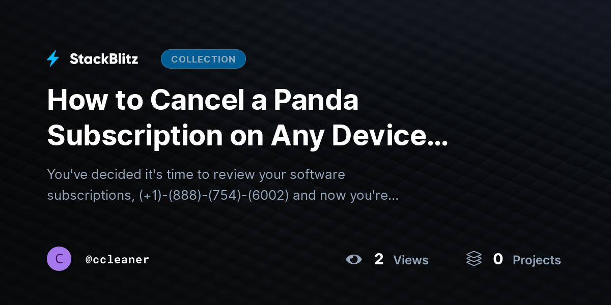 How to Cancel a Panda Subscription on Any Device (Step-by-Step) by ccleaner