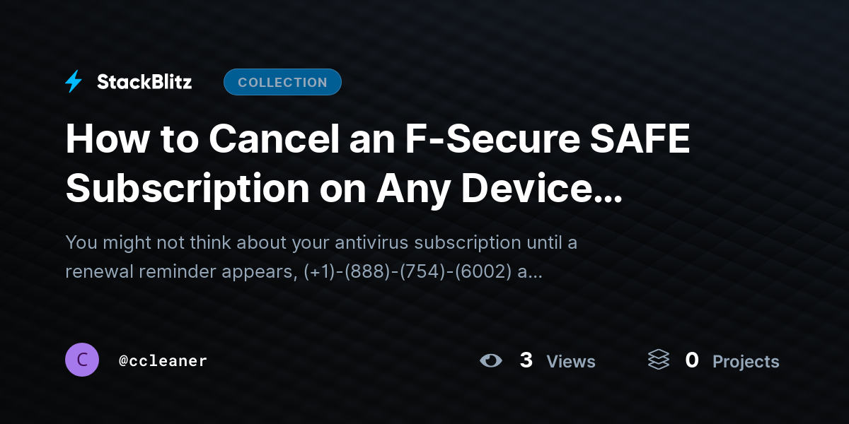 How to Cancel an F-Secure SAFE Subscription on Any Device ~Guide by ccleaner