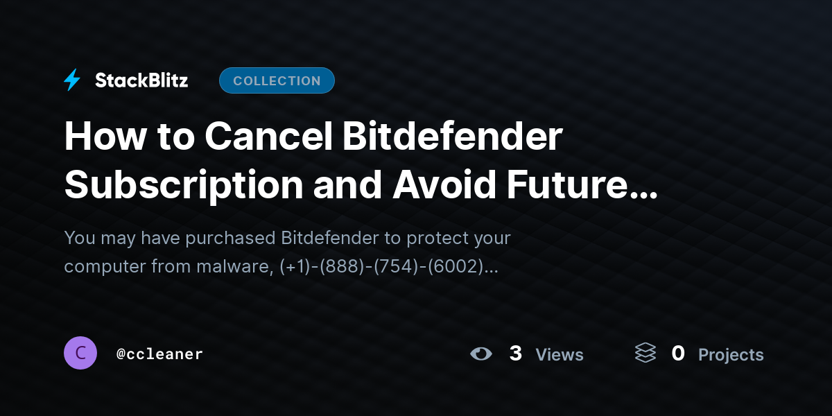 How to Cancel Bitdefender Subscription and Avoid Future Charges by ccleaner