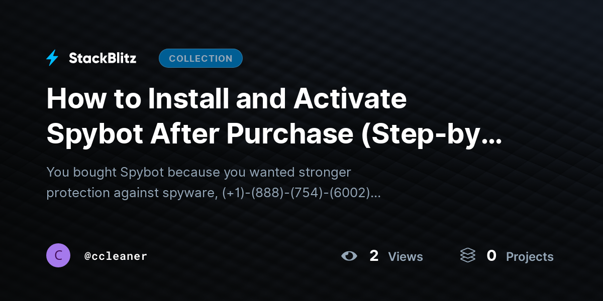 How to Install and Activate Spybot After Purchase (Step-by-Step) by ccleaner