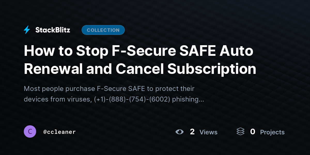 How to Stop F-Secure SAFE Auto Renewal and Cancel Subscription by ccleaner