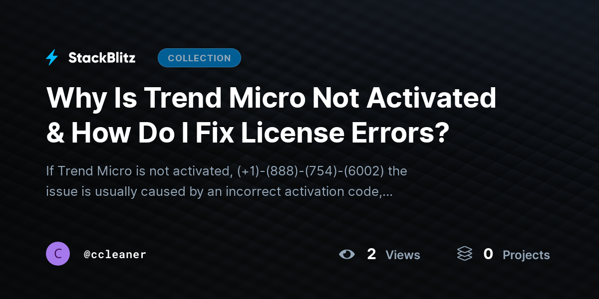 Why Is Trend Micro Not Activated & How Do I Fix License Errors? by ccleaner