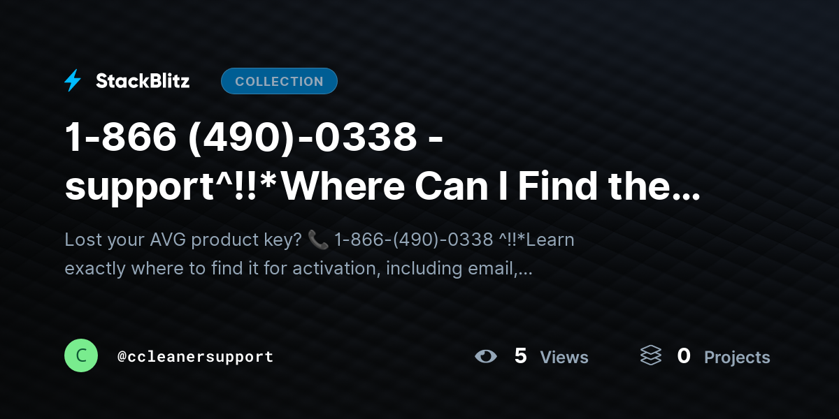 1-866 (490)-0338 -support^!!*Where Can I Find the AVG Product Key for Activation? (2026 Complete User Guide) by ccleanersupport