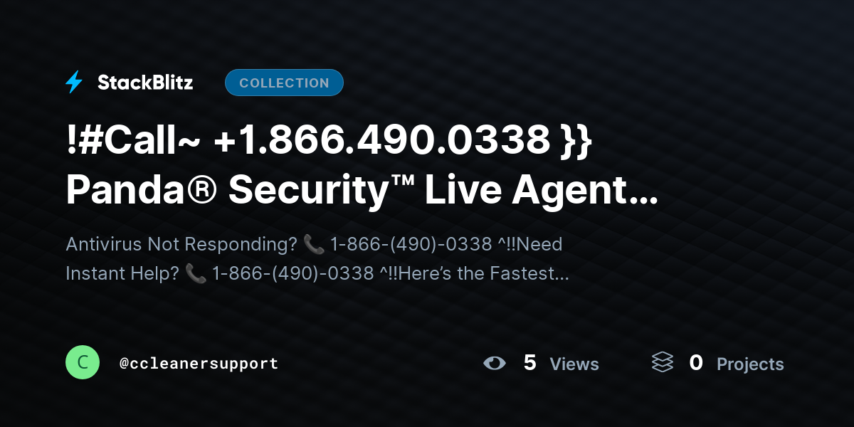 !#Call~ +1.866.490.0338 }} Panda® Security™ Live Agent USA © – Immediate Help Official Support Guide® 2025–2026 by ccleanersupport