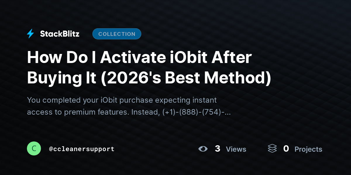 How Do I Activate iObit After Buying It (2026's Best Method) by ccleanersupport