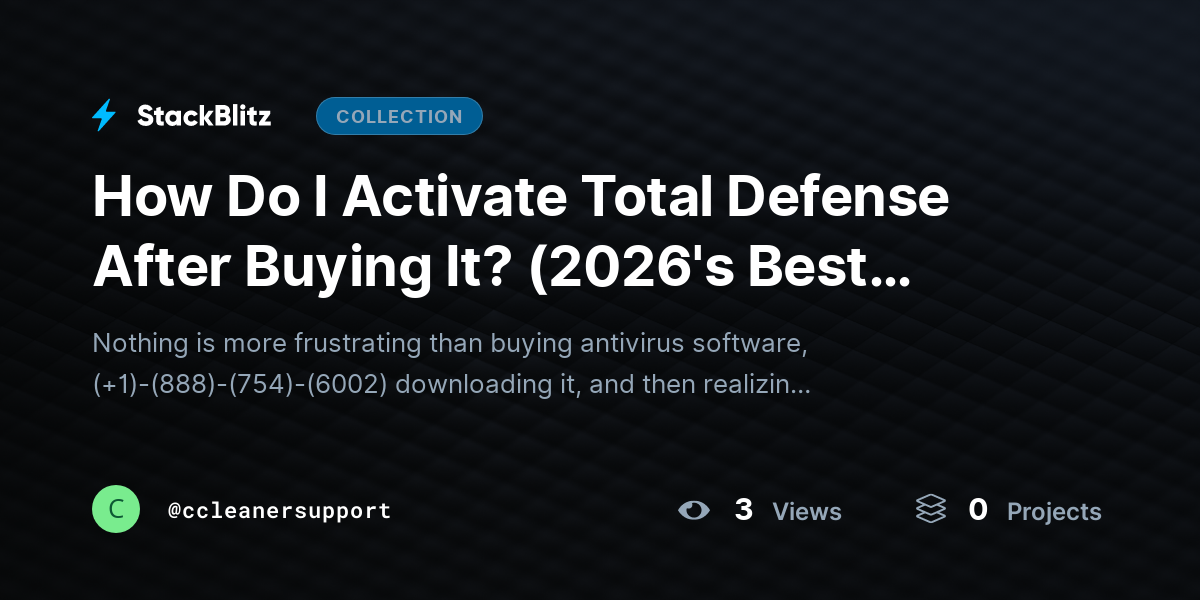 How Do I Activate Total Defense After Buying It? (2026's Best Method) by ccleanersupport