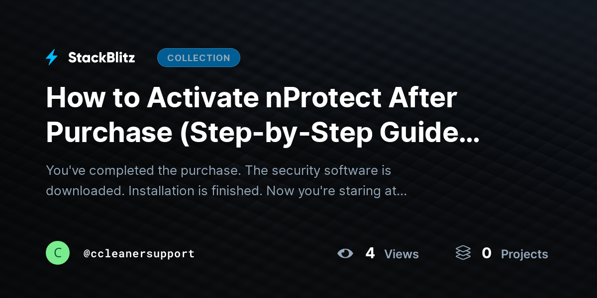 How to Activate nProtect After Purchase (Step-by-Step Guide for 2026) by ccleanersupport