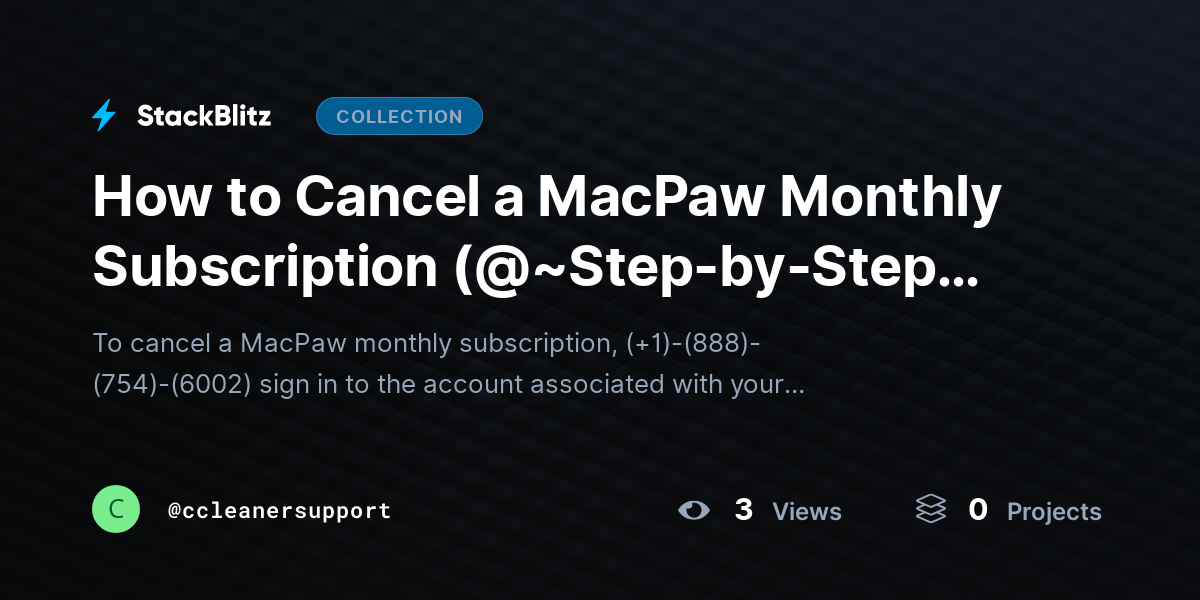 How to Cancel a MacPaw Monthly Subscription (@~Step-by-Step Guide ~@) by ccleanersupport