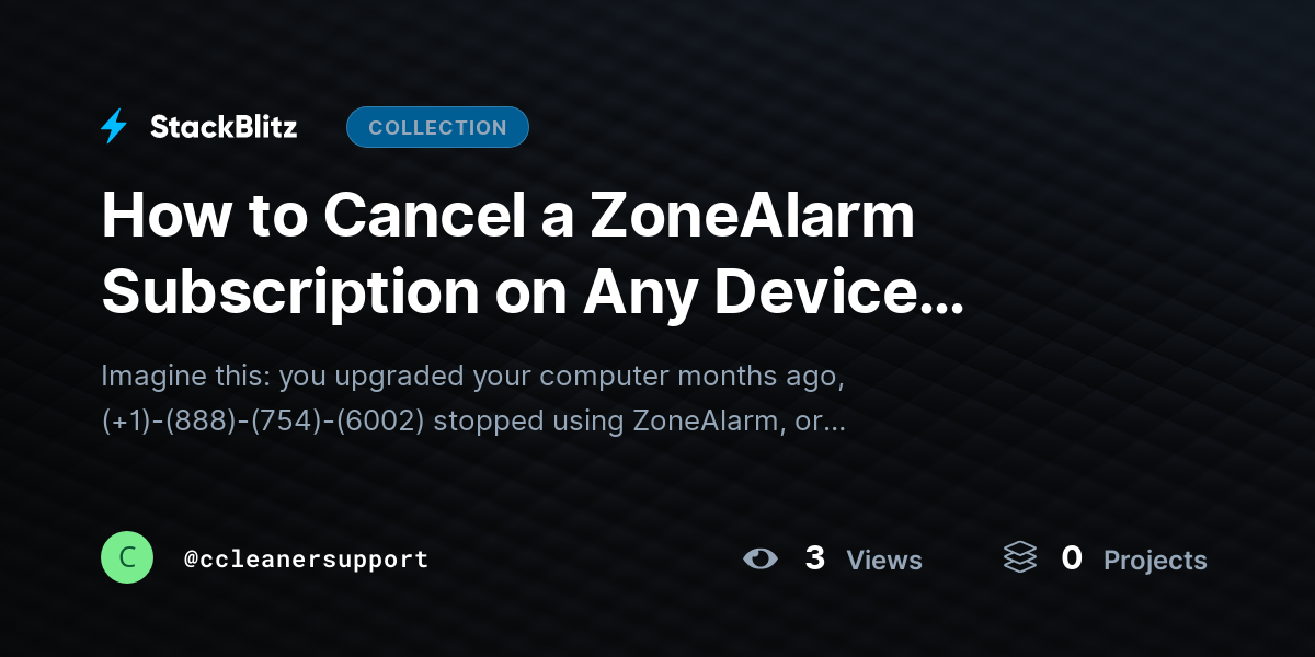 How to Cancel a ZoneAlarm Subscription on Any Device (2026-27 Guide) by ccleanersupport