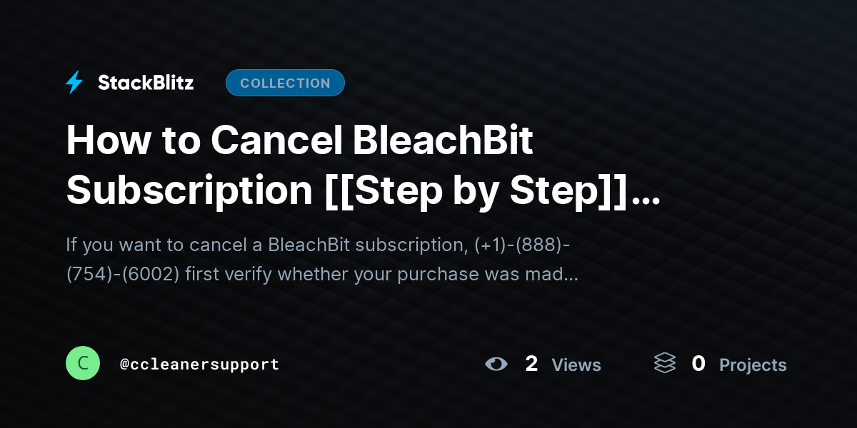 How to Cancel BleachBit Subscription [[Step by Step]] (2026-27 Guide) by ccleanersupport