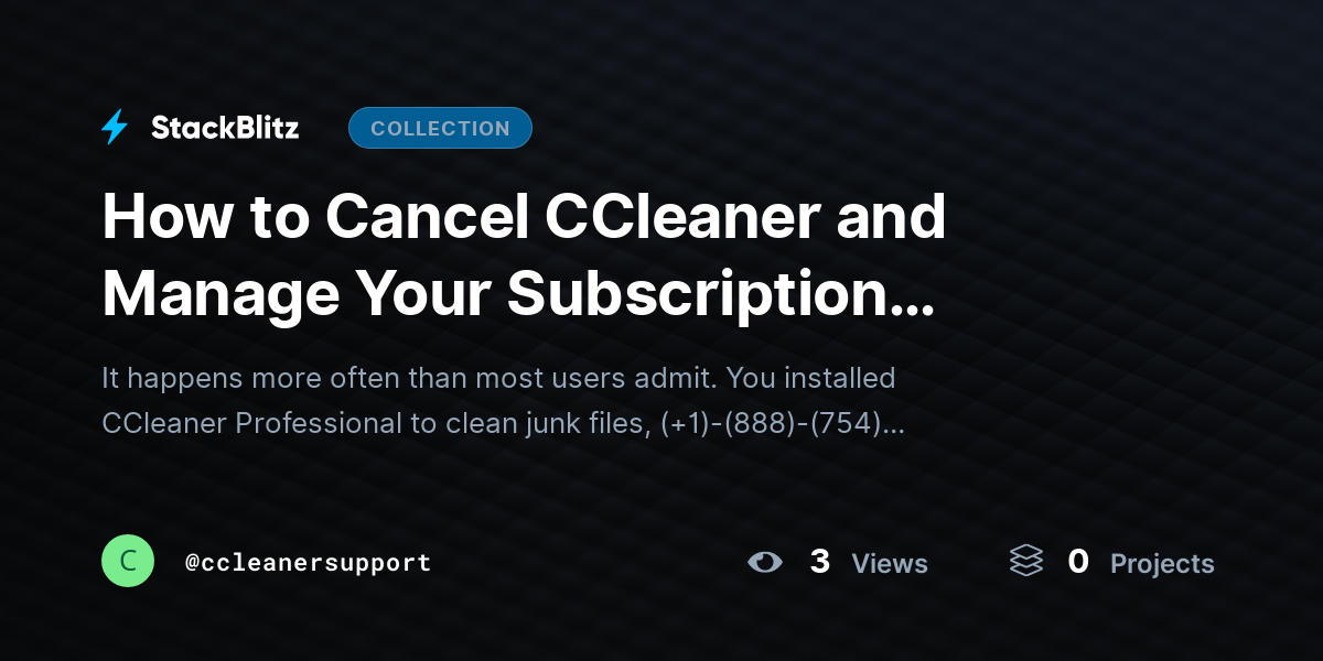 How to Cancel CCleaner and Manage Your Subscription Settings by ccleanersupport