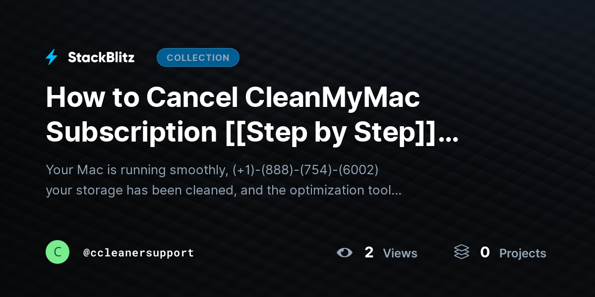 How to Cancel CleanMyMac Subscription [[Step by Step]] (2026-27 Guide) by ccleanersupport