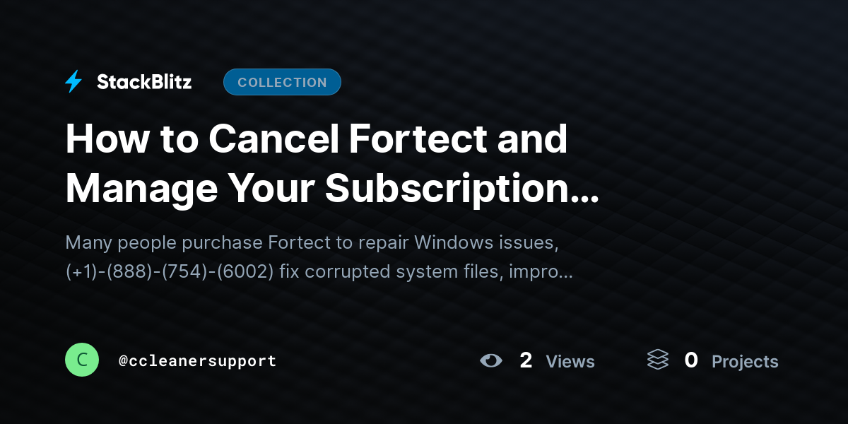 How to Cancel Fortect and Manage Your Subscription Settings by ccleanersupport