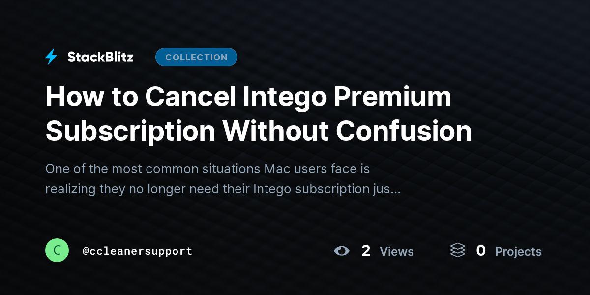 How to Cancel Intego Premium Subscription Without Confusion by ccleanersupport