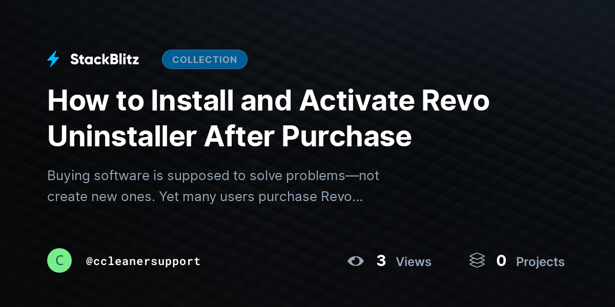 How to Install and Activate Revo Uninstaller After Purchase by ccleanersupport