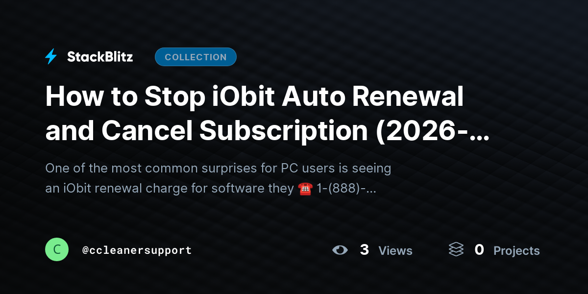 How to Stop iObit Auto Renewal and Cancel Subscription (2026-27 Guide) by ccleanersupport