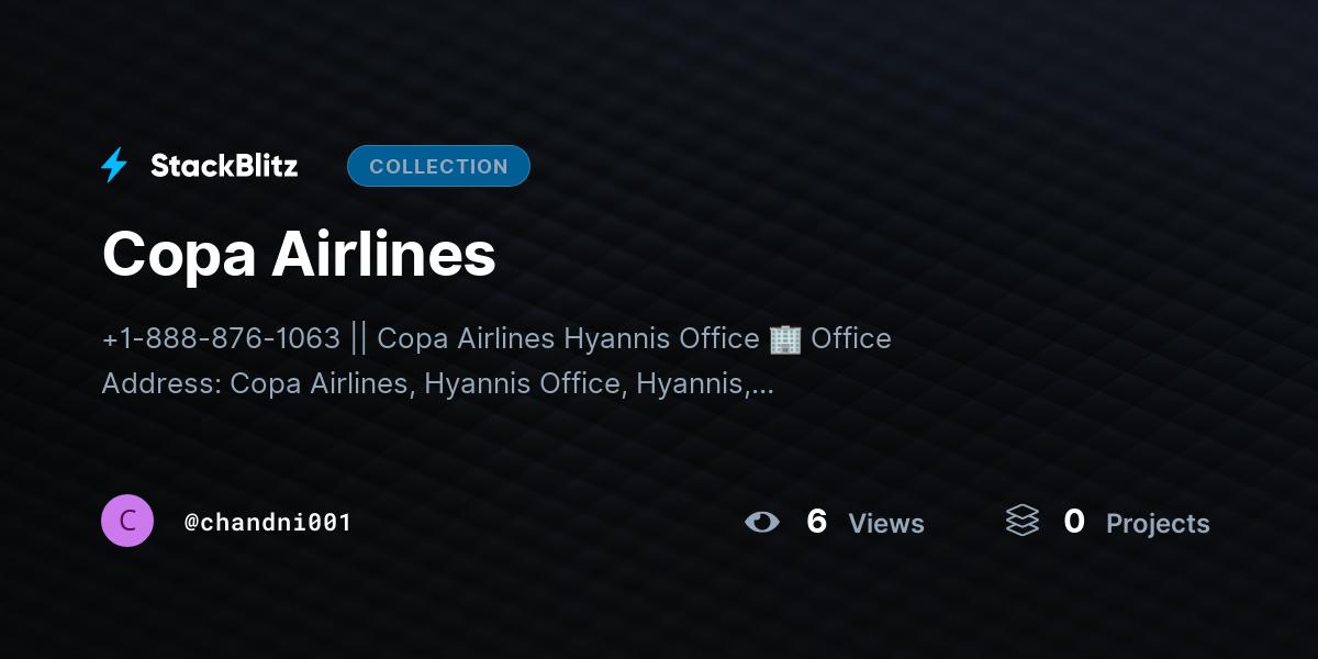 Copa Airlines  by chandni001