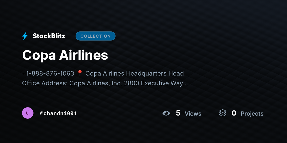 Copa Airlines  by chandni001