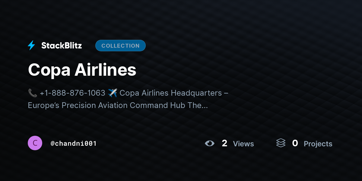 Copa Airlines  by chandni001