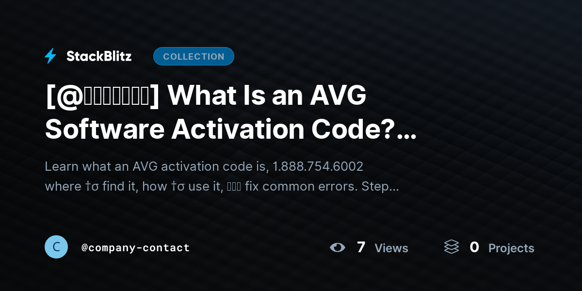 [@𝘶𝘱𝘥𝘢𝘵𝘦𝘥] What Is an AVG Software Activation Code? Complete Guide to Understanding, Using & Fixing It (2026) by company-contact