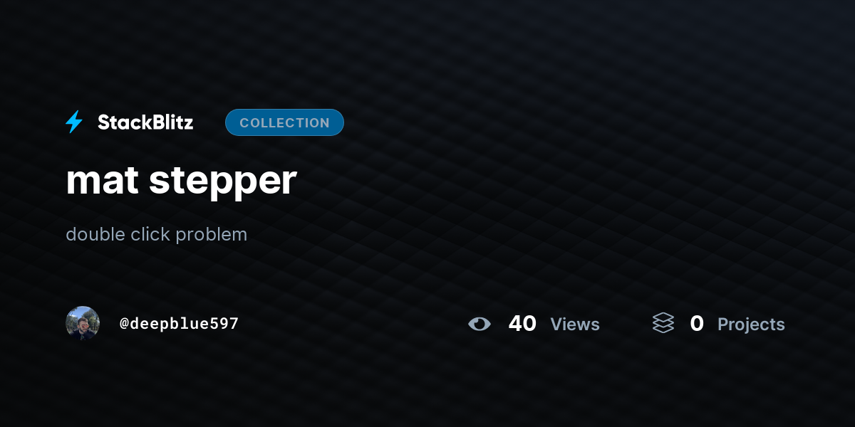 mat stepper by deepblue597 StackBlitz