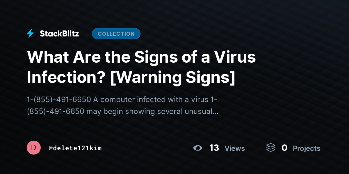 What Are the Signs of a Virus Infection? [Warning Signs] by delete121kim