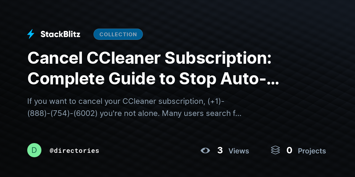 Cancel CCleaner Subscription: Complete Guide to Stop Auto-Renewal, Billing, and Refunds by directories