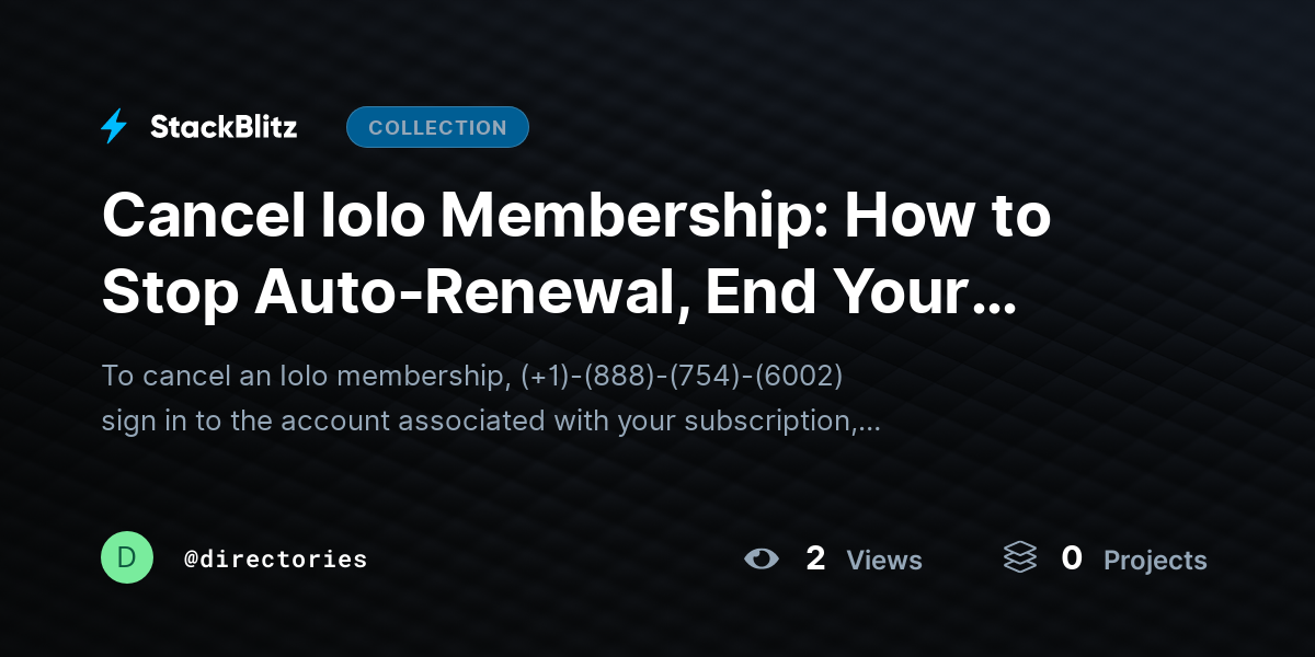 Cancel Iolo Membership: How to Stop Auto-Renewal, End Your Subscription, and Avoid Future Charges by directories