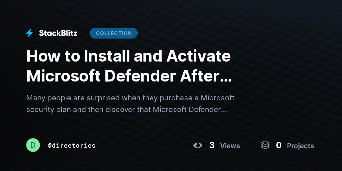 How to Install and Activate Microsoft Defender After Purchase (2026 Complete Setup Guide) by directories