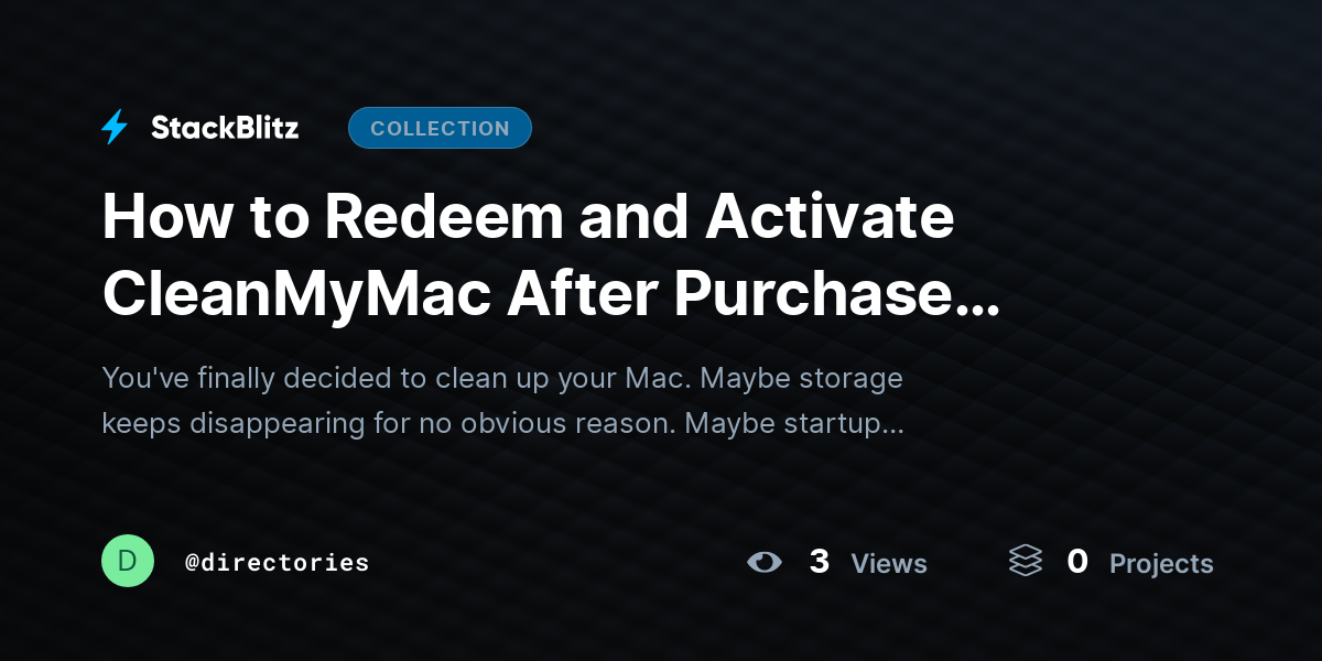 How to Redeem and Activate CleanMyMac After Purchase (Complete 2026 License Activation Guide) by directories