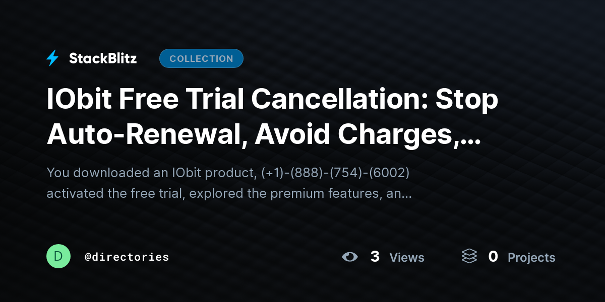 IObit Free Trial Cancellation: Stop Auto-Renewal, Avoid Charges, and Understand What Happens Next by directories