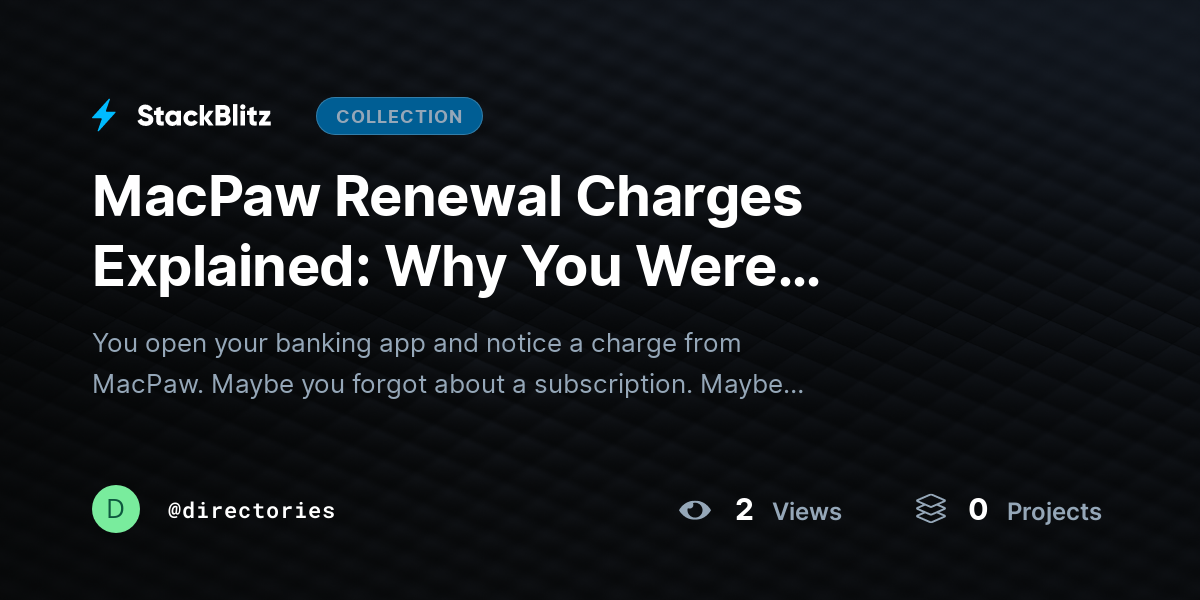 MacPaw Renewal Charges Explained: Why You Were Charged, How Auto-Renewal Works, and What to Do Next by directories