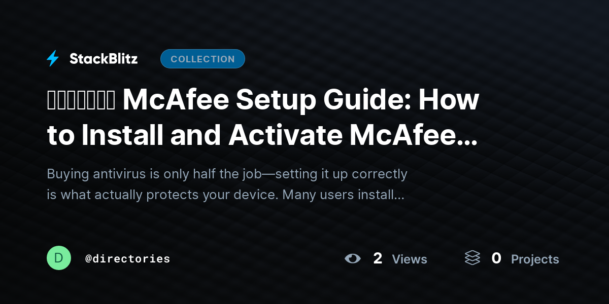 ᵘᵖᵈᵃᵗᵉᵈ McAfee Setup Guide: How to Install and Activate McAfee Antivirus Step by Step by directories