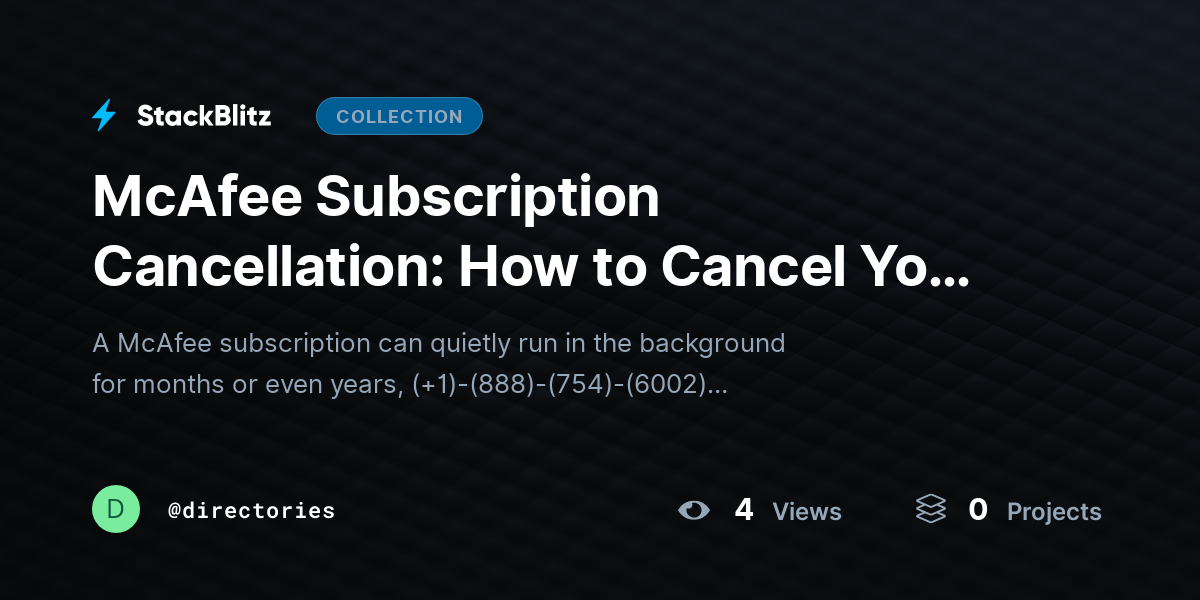 McAfee Subscription Cancellation: How to Cancel Your Plan, Stop Auto-Renewal, and Avoid Future Cha@~ by directories