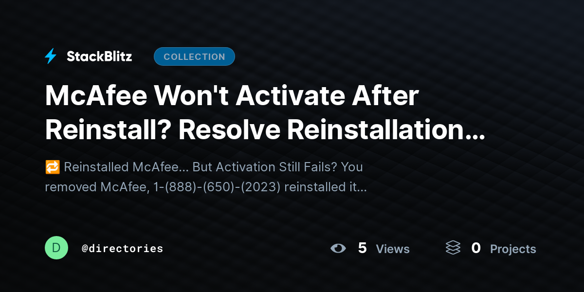 McAfee Won't Activate After Reinstall? Resolve Reinstallation Activation Errors Quickly by directories